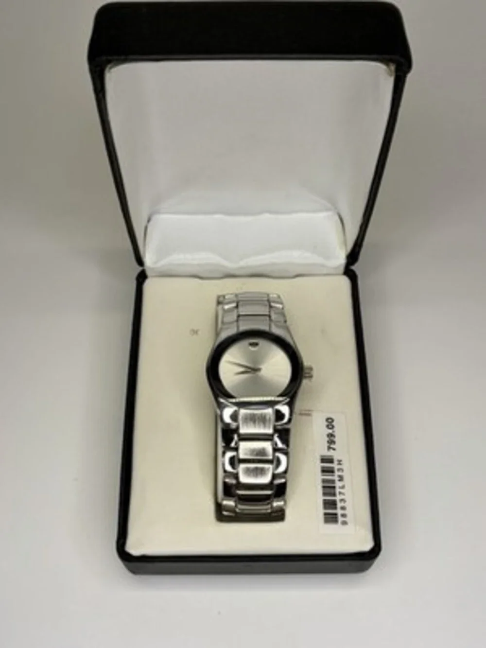 Movado Swiss Quartz Women’s Stainless Steel Watch Silver Sunray Dial w/ Box